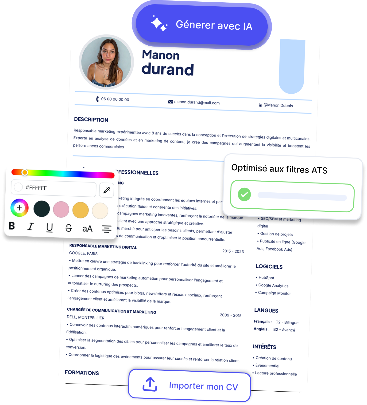 Aperçu de l'interface CVBoost